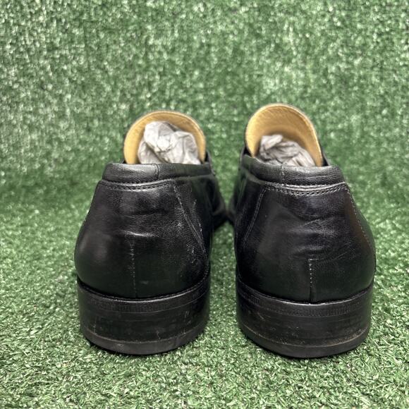 Bally “Amos” Mens Loafers Black Leather Made In Italy Size 9.5 EEE Wide main image 5